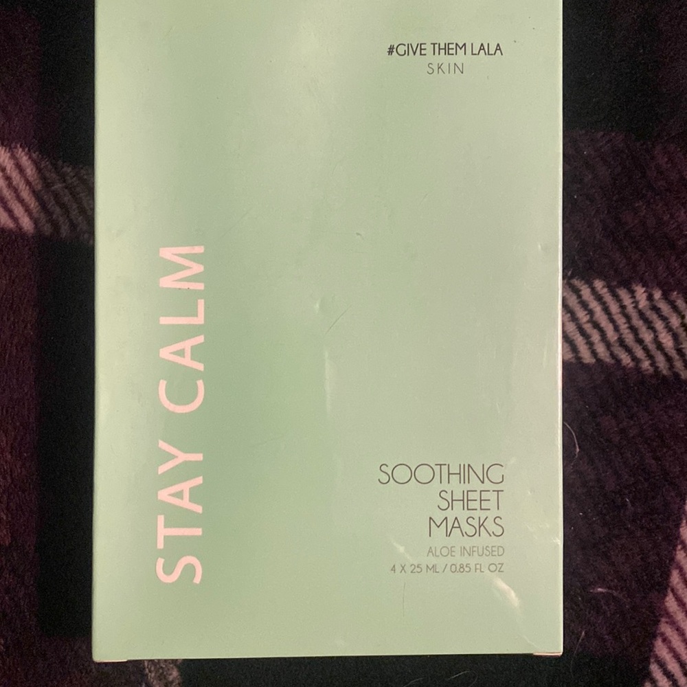 Give them Lala stay calm soothing sheet masks 4 count